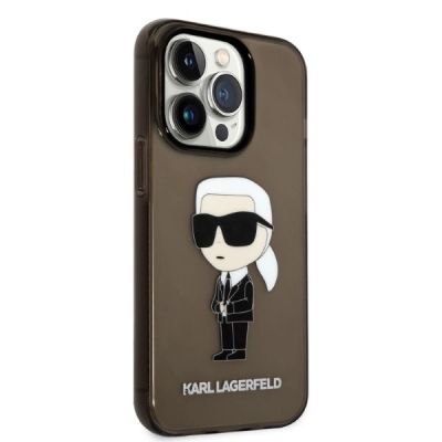 4. Karl Lagerfeld KLHCP14LHNIKTCK iPhone 14 Pro 6.1" black/black hardcase Ikonik Karl Lagerfeld