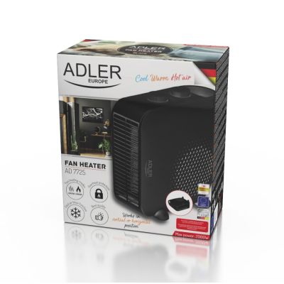 6. ADLER AD 7725b fan heater black