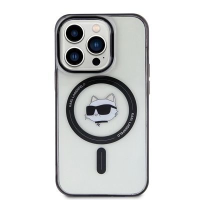 3. Karl Lagerfeld KLHMP15XHCHNOTK iPhone 15 Pro Max 6.7" transparent hardcase IML Choupette`s Head MagSafe