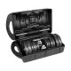 11. REBEL ACTIVE ADJUSTABLE DUMBBELLS IN A CASE WITH BARS, 20 KG SET