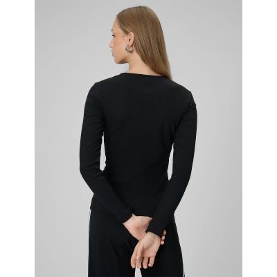 2. Women's long sleeve slim ribbed knit 4F 4FRAW25TLONF656-20S
