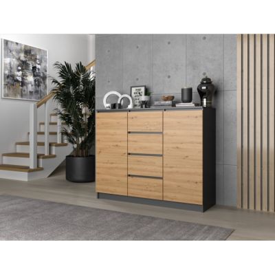 4. Chest of drawers 2D4S 120x40xH97 anthracite/artisan