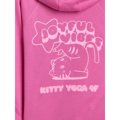 8. Girls' sweatshirt with hood, open, 4F 4FJRAW25TSWSF2439-54S