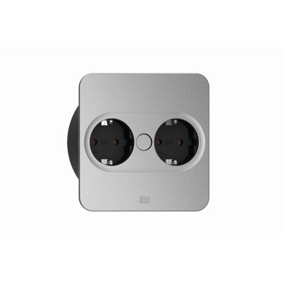 Bachmann 946.101 Electrical Socket 2 x Type F Stainless Steel