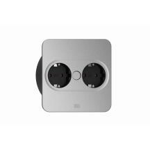Bachmann 946.101 Electrical Socket 2 x Type F Stainless Steel