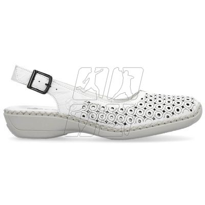 10. Comfortable leather sandals Rieker W RKR665 white