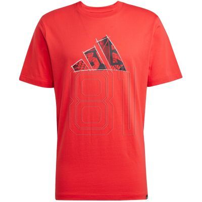 2. adidas Logo Graphic Men's T-Shirt Red JJ3934