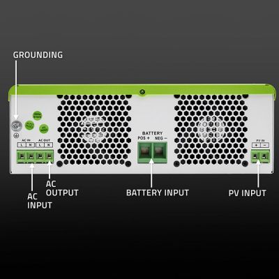 5. Qoltec Hybrid Off-Grid Solar Inverter 3500kW | 100A | 24V | MPPT | Sinus | Wi-Fi option | Power Factor 1.0