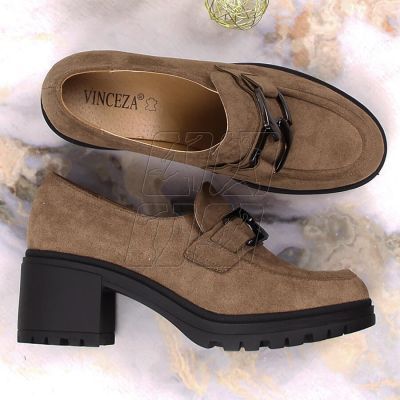 7. Suede high heels with chain Vinceza W JAN177B