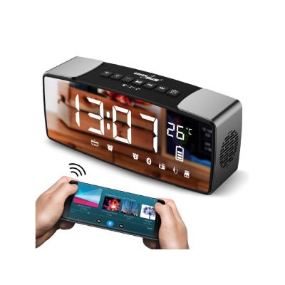 6. GREENBLUE BLUETOOTH 4.2 ALARM RADIO, FM, AUX-IN, 6W, TEMPERATURE, ALARM, CLOCK, 2200MAH BATTERY GB200
