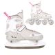 2. NH18188A 2-in-1 GREY-PINK SIZE L (39–43) HOCKEY INLINE SKATES WITH REPLACEABLE HOCKEY BLADE