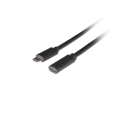 LANBERG USB-C M/F 3.1 EXTENSION CABLE 0.5M BLACK