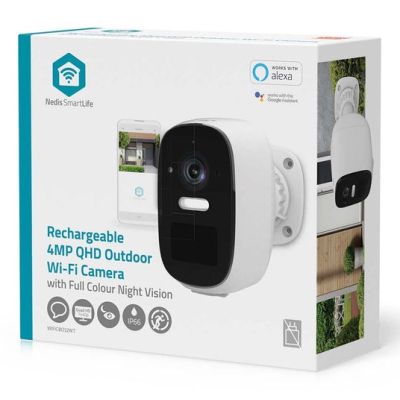7. Nedis Smartlife Wifi Outdoor Camera, IP66, Motion Sensor, Night Vision, White