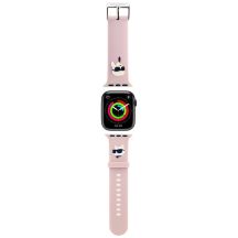 Karl Lagerfeld 3D Rubber Karl&Choupette Heads strap for Apple Watch 42/44/45/49mm - pink
