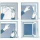 20. MOSQUITO NET WINDOW 100X100 WHITE POLYESTER + VELCRO TAPE