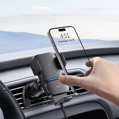 10. Baseus Wisdom Inductive Charger Car Phone Holder for Grille Black (CGZX000001)