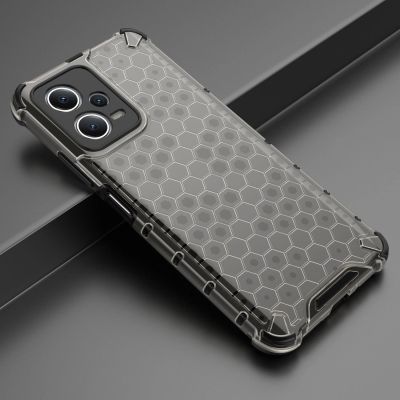 17. Honeycomb case for Xiaomi Redmi Note 12 5G / Poco X5 5G armored hybrid cover black