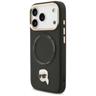 2. Karl Lagerfeld Big Strap Karl Metal Logo MagSafe Case for iPhone 17 Pro - Black