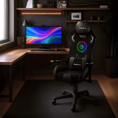 7. Huzaro Combat 7.6 RGB Black Gaming Chair