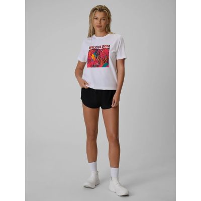 4. Women's regular printed T-shirt 4F 4FRSS26TTSHF4514-10S