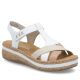 Rieker V0919-80 women's white wedge sandals