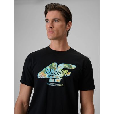 4. Men's regular printed T-shirt 4F 4FRSS26TTSHM4305-20S