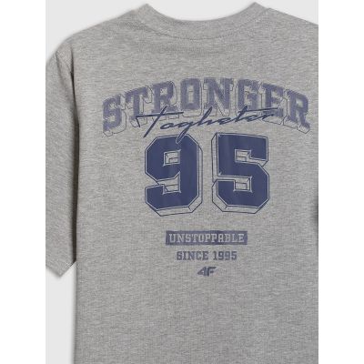 10. Boy's loose T-shirt with print 4F 4FJRSS26TTSHM3465-27M
