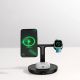 13. Baseus Swan inductive charger (MagSafe compatible) stand for iPhone, Apple Watch, AirPods + USB-C cable 1m black (WXTE000101)
