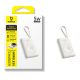 6. Baseus EnerFill FW11 5W Power Bank for Apple Watch with Built-in Cable - White