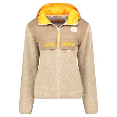 Geographical Norway Techic Fz Beige Db Lady 056 Women's Fleece (WZ6660F/GN-Beige)