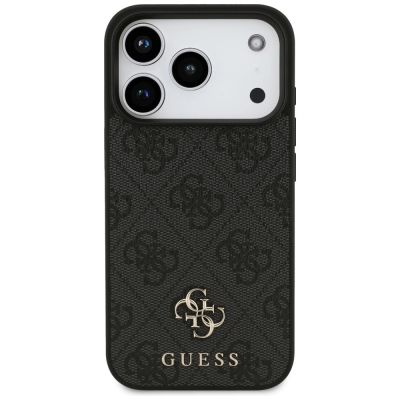 3. Guess 4G Small Classic Logo MagSafe Case for iPhone 18 Pro / 17 Pro - Black