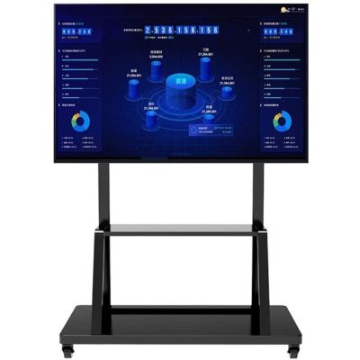 11. TECHLY MOBILE TV STAND LED/LCD/PDP 55-100 INCHES 150KG WITH SHELF ICA-TR30