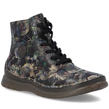 Women's insulated ankle boots with floral pattern Rieker 53632-90