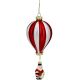 2. GLASS CHRISTMAS TREE ORNAMENT IN BALLOON SHAPE WITH SANTA CLAUS – SASKA GIFT & DECOR