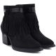 3. Women's cowboy boots with fringes, insulated, black M.Daszyński