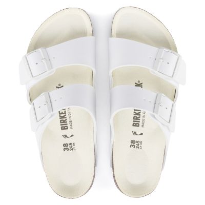 9. Birkenstock Arizona Birko-Flor Regular Women's/Men's Slides for Wide Feet for Summer, White (1019061)
