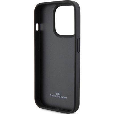 7. BMW Leather Hot Stamp case for iPhone 15 Pro - black