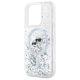 6. Karl Lagerfeld Liquid Glitter Karl & Choupette Head Magsafe Case for iPhone 15 Pro Max - Clear