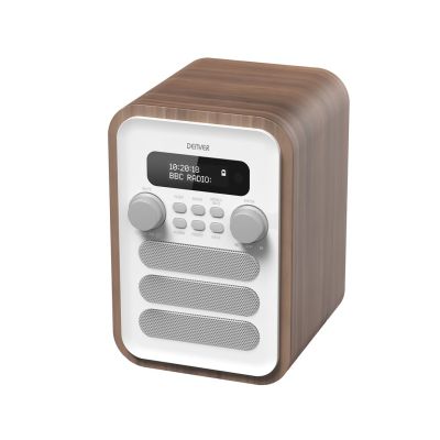 3. Denver DAB-48WHITE Personal Digital White, Wood