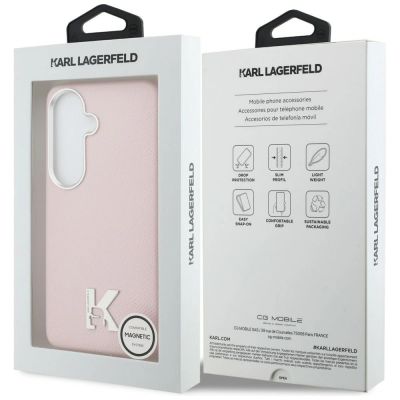 8. Karl Lagerfeld K Metal Logo MagSafe Case for Samsung Galaxy S26 - Pink