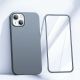 2. Joyroom 360 Full Case front and back cover for iPhone 13 + tempered glass screen protector grey (JR-BP927 tranish)