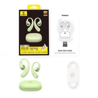 4. Baseus Eli Sport 2 OWS Wireless Headphones with Headband - Green