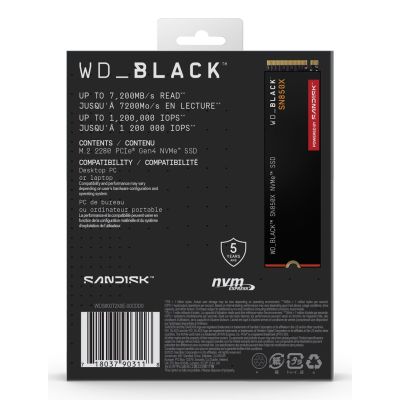 12. WD Black SN850X 8TB M.2 NVMe SSD WDS800T2X0E