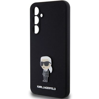 6. Karl Lagerfeld Silicone Ikonik Metal Pin case for Samsung Galaxy S23 FE - black