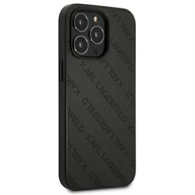 4. Karl Lagerfeld Perforated Allover iPhone 13 Pro Max 6.7" Case - Black