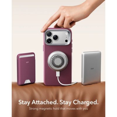 7. ESR Atelier Kickstand MagSafe Case for iPhone 18 Pro / 17 Pro - burgundy