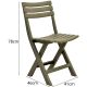 7. 4-Piece Set of Foldable Green Plastic Catering Chairs KOMODO