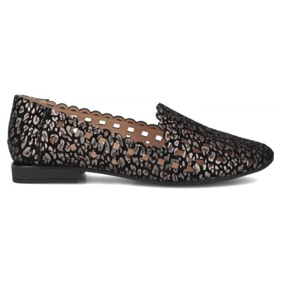 3. Women's leather openwork shoes, black Filippo DP7710