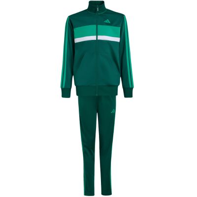 adidas Seasonal Essentials Tiberio 3-Stripes Kids Tracksuit Green KT1665