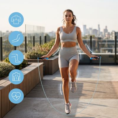 8. Skipping Rope with Electronic Counter Spokey COUNT ROPE